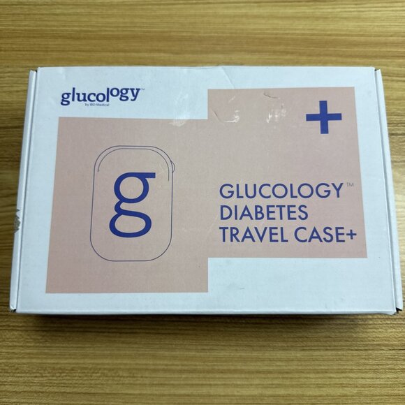 NEW Glucology Diabetes Travel Case Plus Limited Edition Blue Blocks Pattern - Picture 3 of 5